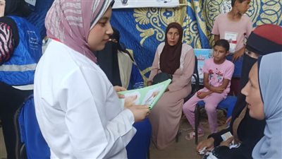 زراعة 450 شتلة بقرية الغيتة بأبوالمطامير بقافلة تنموية شاملة لجامعة دمنهور