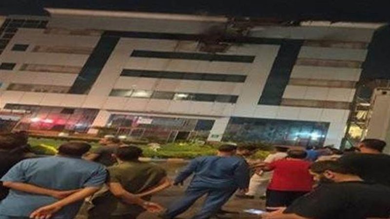 حريق محدود بمبنى