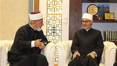مفتي الجمهورية يستقبل مفتي بلجراد للتهنئة بتوليه منصب الإفتاء