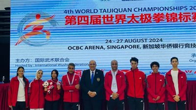 مصر  تحصد 5 ميداليات في بطولة العالم للتايجي بسنغافورة 