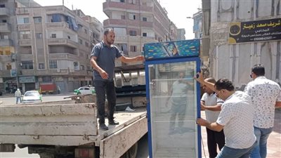 رفع 2125 حالة إشغال طريق بنطاق 5 مراكز بالبحيرة 