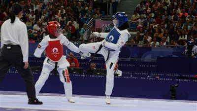 سلمى علي تفوز على بطلة كازخستان بمنافسات الترضية للباراتايكوندو في باراليمبياد باريس  