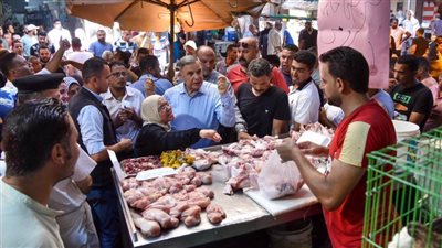 محافظ الإسكندرية يتفقد سوق الهانوفيل