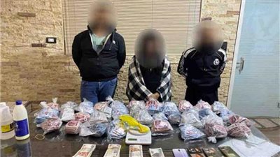 ضبط تشكيل عصابي بالجيزة تخصص في تصنيع العقاقير المخدرة وبحوزته مضبوطات بقيمة 33 مليون جنيه