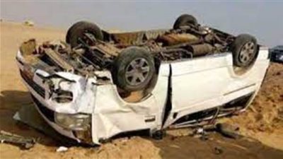 مصرع سيدة وإصابة 8 أشخاص آخرين في انقلاب سيارة ميكروباص بأسيوط 