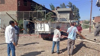 إزالة حالة البناء المخالف بسيدي سالم في كفر الشيخ 