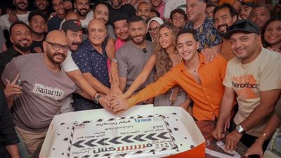 صور من آخر يوم تصوير لفيلم تامر حسني 