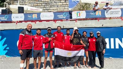 ختام مشرف لمشاركة المنتخب المصري في بطولة العالم للتجديف الشاطئي بجينوا