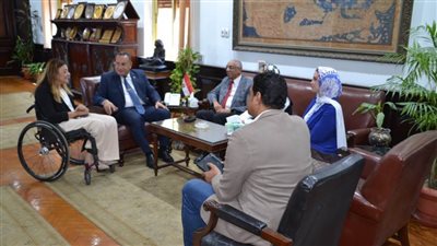 رئيس جامعة الإسكندرية يستقبل وفد المجلس القومي للأشخاص ذوي الاعاقة