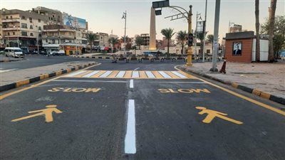 في أكبر ميادين وشوارع الغردقة.. تعديلات وعلامات إرشادية وحواجز مرورية جديدة.. صور