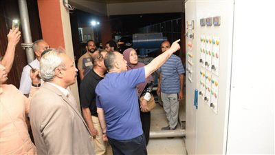  محافظ أسيوط يتفقد التشغيل التجريبي لمحطة رفع ومعالجة صرف صحي المسعودي بأبوتيج