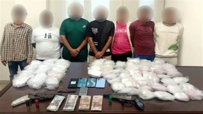 ضبط تشكيل عصابى لتجارة المخدرات بالجيزة وبحوزتهم مواد مخدرة تقدر قيمتها المالية بقرابة 9 ملايين جنيه