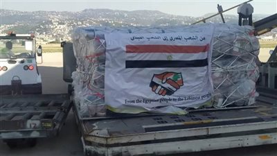بالفيديو ..مصر ترسل أطنانًا من المساعدات الإنسانية للبنان