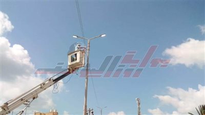 رفع كفاءة منظومة الإنارة العامة بكفر الشيخ