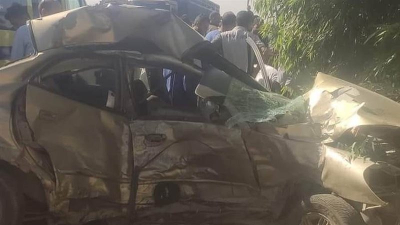 حادث تصادم سيارتين