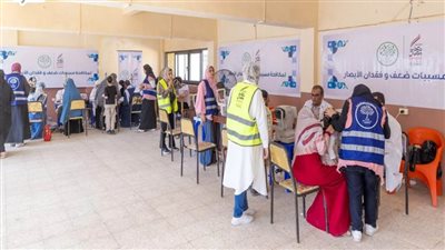  صندوق تحيا مصر: قافلة لإجراء الكشف عن مسببات ضعف وفقدان الإبصار في بني سويف