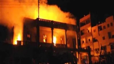 اندلاع حريق في 3 شقق بمنزل بأسيوط