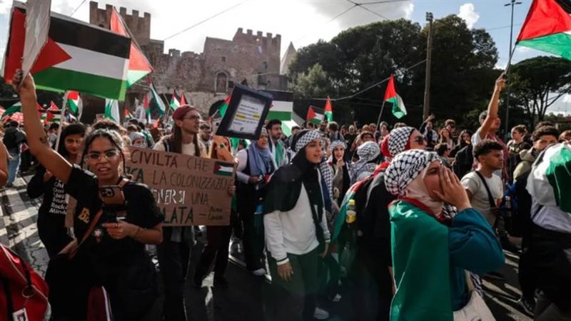 مظاهرات في روما