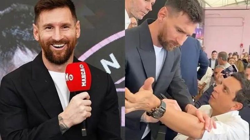 ميسي وأحد مشجعيه