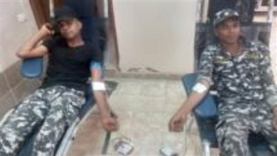 حملة للتبرع بالدم بمديرية أمن الأقصر