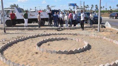 محافظ الدقهلية يتفقد أعمال تجميل مدخل مدينة جمصة