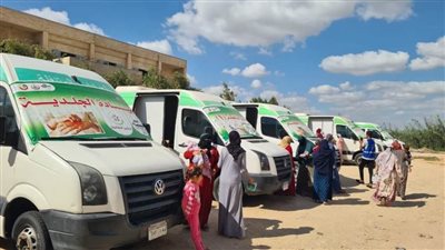 بمشاركة 7 عيادات طبية.. الكشف على 1129 مواطنا خلال قافلة طبية مجانية بقرية رزق درويش بالظهير الصحراوي