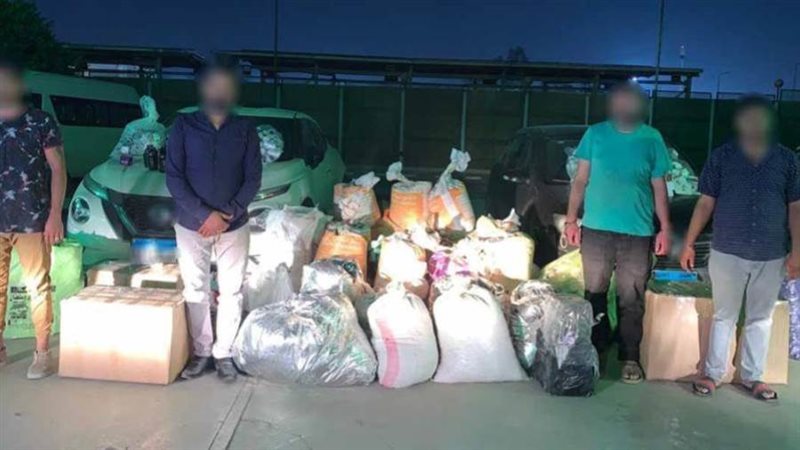 المتهمين والمضبوطات