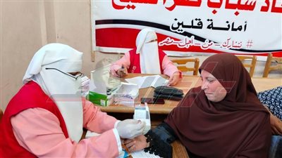 قافلة طبية بالتعاون مع 100 يوم صحة بمركز شباب شباس عمير بقلين