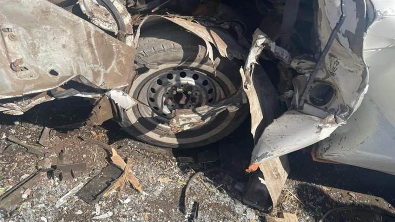 جانب من حادث تصادم