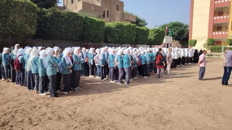 التلاميذ أثناء الطابور