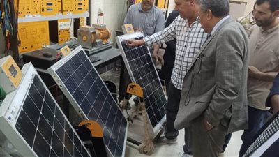 وكيل تعليم البحيرة يتفقد قسم الطاقة الشمسية بمدرسة زهور الأمراء الصناعية المتقدمة العسكرية