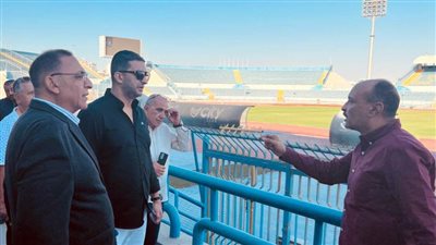 بالصور.. مجلس المصري يزور ستاد السويس لإتمام ترتيبات مباريات النسور بالدوري