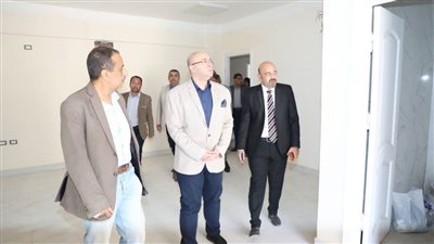 محافظ بني سويف يتفقد  إنشاء المبنى الجديد داخل مقر الحماية المدينة