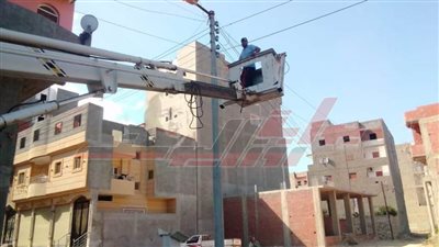 عاصمة كفر الشيخ ترفع كفاءة الإنارة بالمدينة والقرى التابعة لها