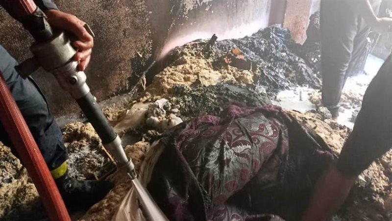 جانب من الحريق