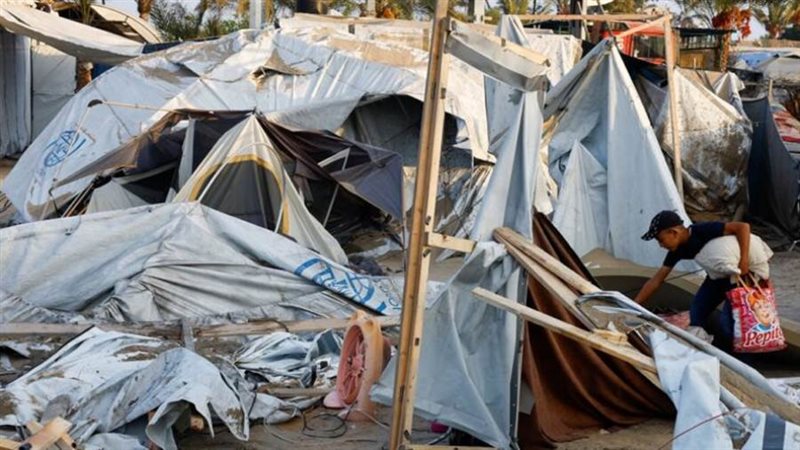 خيام النازحين الفلسطينيين