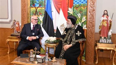 البابا تواضروس يعرب عن سعادته لزيارة رئيس إستونيا لمصر