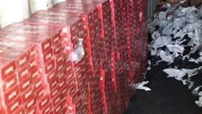 جمارك دمياط: إحباط محاولة تهريب سجائر أجنبية الصنع بتعويضات بأكثر من مليوني جنيه