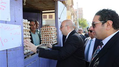 10 منافذ لبيع البيض بسعر 150 جنيها للكرتونة ببنى سويف