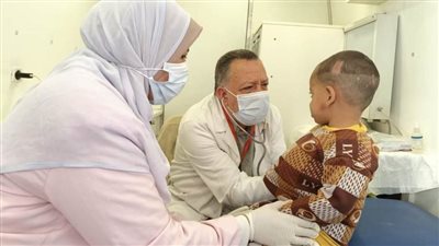 الكشف على 1096 مواطنًا خلال قافلة طبية مجانية بقرية شيبة بالمنيا