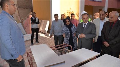 محافظ أسيوط يتفقد مشروع التوسعات بمدرستي الناصرية الابتدائية والشهيد فاروق جعفر الثانوية بمركز أبنوب