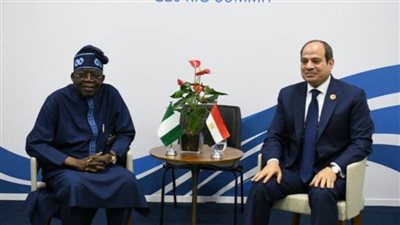 الرئيس السيسي يلتقي نظيره النيجيري على هامش قمة مجموعة العشرين 