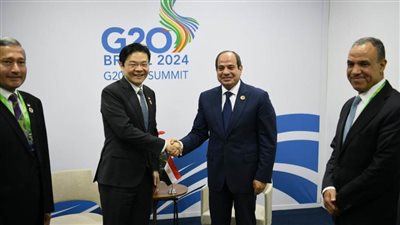 الرئيس السيسي يبحث تطوير العلاقات مع رئيس وزراء سنغافورة على هامش قمة العشرين 