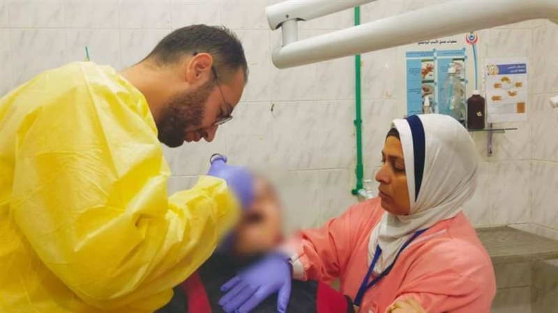 جانب من القافلة الطبية