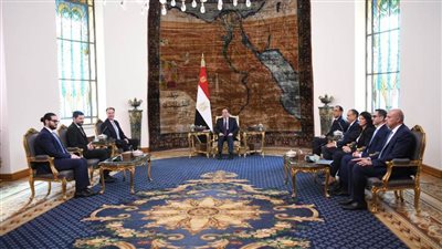 الرئيس السيسي يستقبل رئيس المنتدى الاقتصادي العالمي 