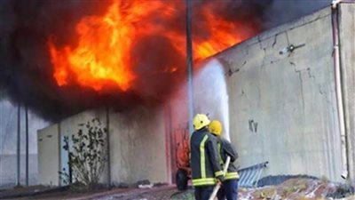 إصابة 3 أشخاص فى حريق بمصنع ورق في القناطر الخيرية 