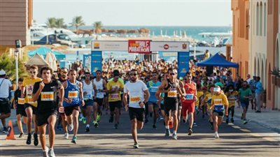 بمشاركة أكثر من 1100 متسابق.. انطلاق النسخة السادسة من نصف ماراثون الجونة