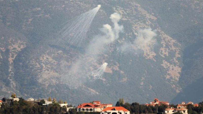 تصاعد الدخان في جنوب