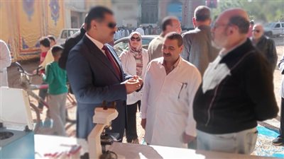 بالصور.. فحص 3340 رأس ماشية وطائر في قافلة بيطرية بمشاركة نائب محافظ الغربية