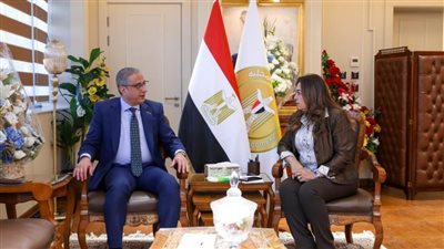وزيرة التنمية المحلية تتابع مع محافظ الفيوم ملفات 
